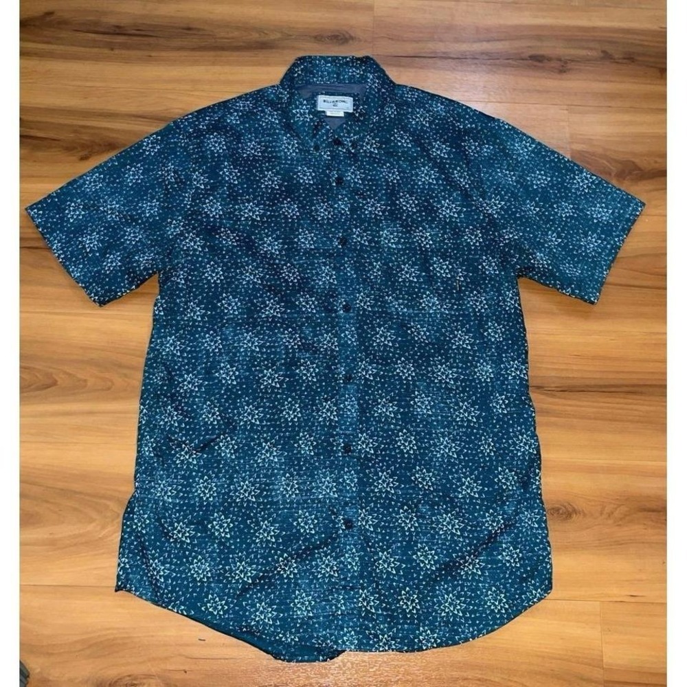 Mens Billabong Geometrical Button Up Short‎ Sleeve Shirt